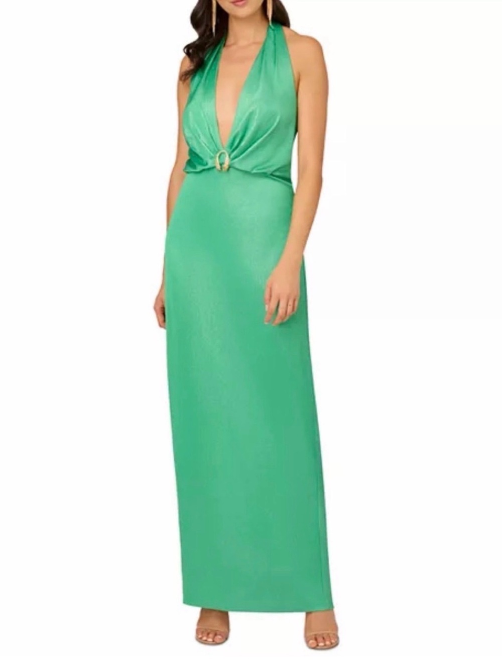 Liv Foster Foiled Satin Maxi Gown Size 6